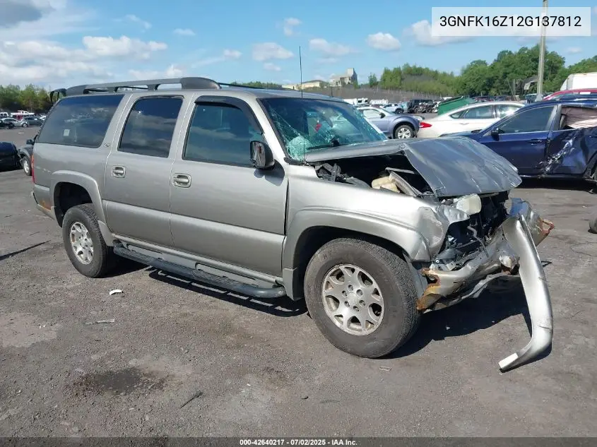 2002 Chevrolet Suburban Z71 VIN: 3GNFK16Z12G137812 Lot: 42640217