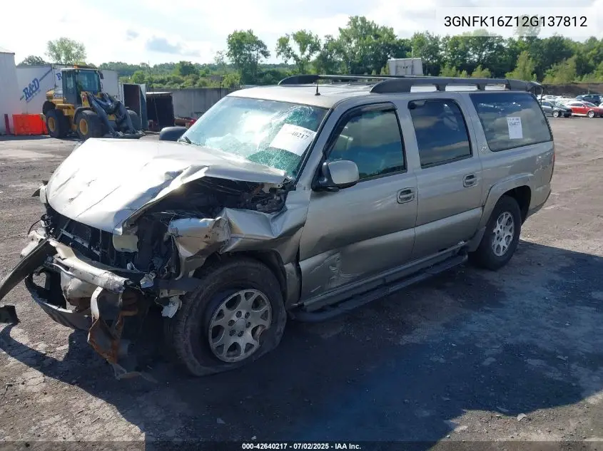 2002 Chevrolet Suburban Z71 VIN: 3GNFK16Z12G137812 Lot: 42640217