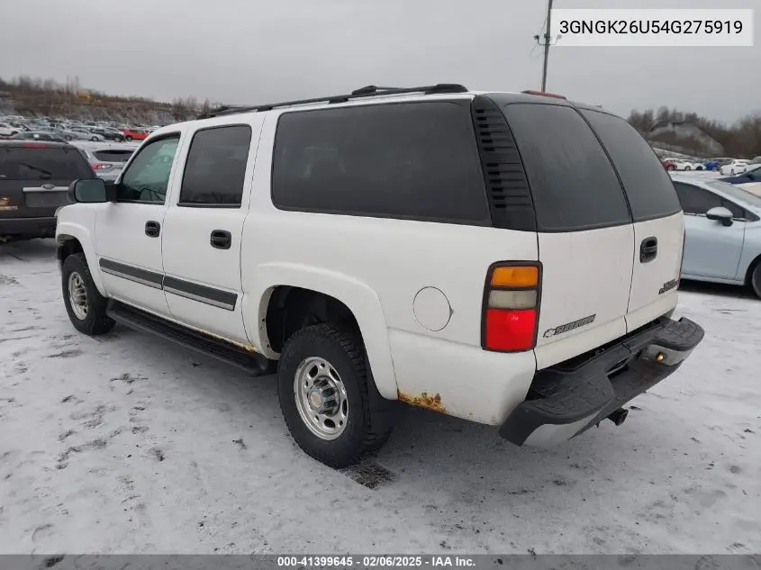 2004 Chevrolet Suburban 2500 Ls VIN: 3GNGK26U54G275919 Lot: 41399645