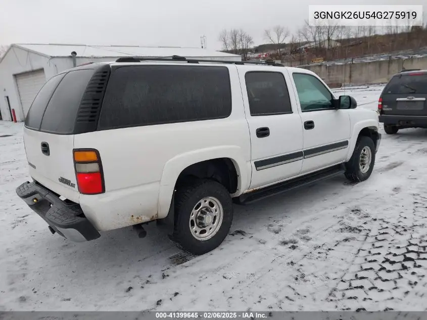 2004 Chevrolet Suburban 2500 Ls VIN: 3GNGK26U54G275919 Lot: 41399645