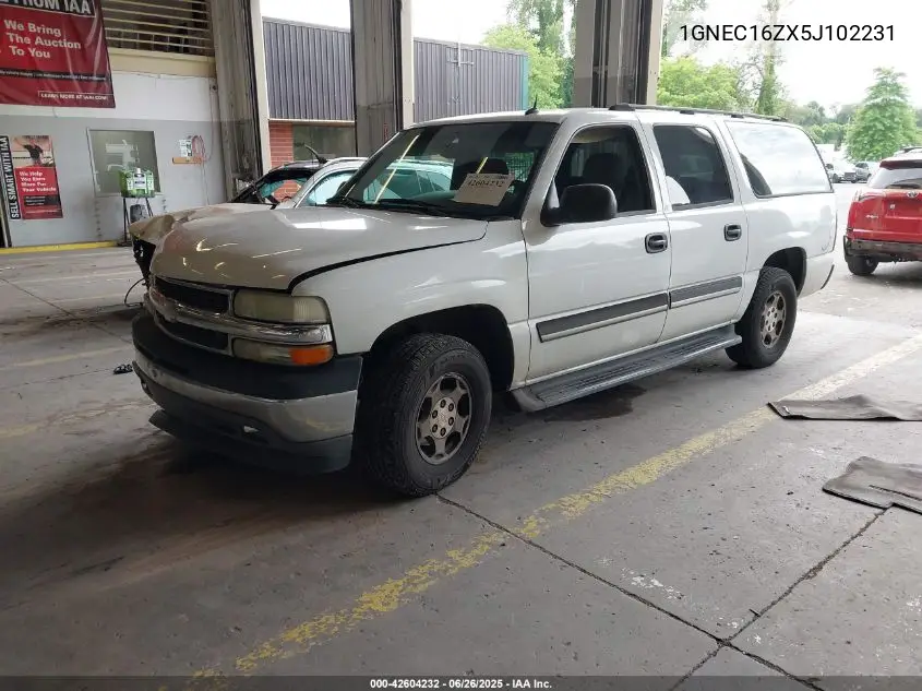 2005 Chevrolet Suburban Ls VIN: 1GNEC16ZX5J102231 Lot: 42604232