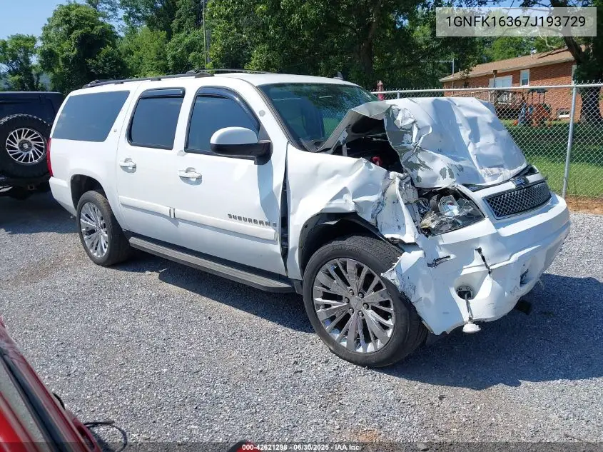 2007 Chevrolet Suburban K1500 VIN: 1GNFK16367J193729 Lot: 42621298