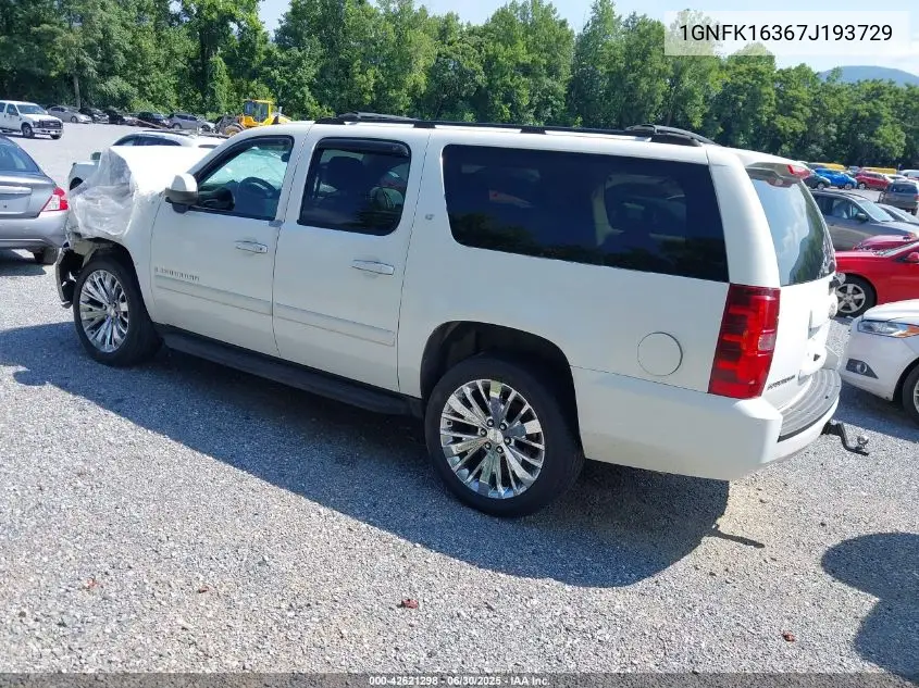 2007 Chevrolet Suburban K1500 VIN: 1GNFK16367J193729 Lot: 42621298
