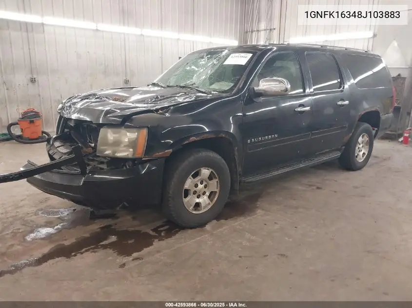 2008 Chevrolet Suburban Lt VIN: 1GNFK16348J103883 Lot: 42593866