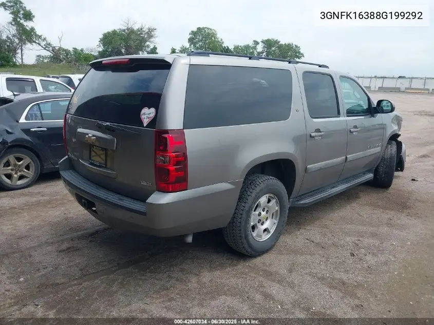 2008 Chevrolet Suburban Lt VIN: 3GNFK16388G199292 Lot: 42607034