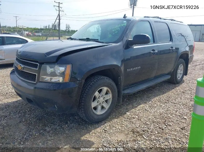 2012 Chevrolet Suburban K1500 Lt VIN: 1GNSKJE7XCR159226 Lot: 30065491