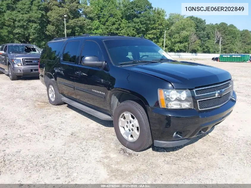 2014 Chevrolet Suburban C1500 Lt VIN: 1GNSCJE06ER202849 Lot: 42782344