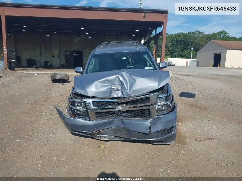 2015 Chevrolet Suburban Lt VIN: 1GNSKJKCXFR646433 Lot: 42616550