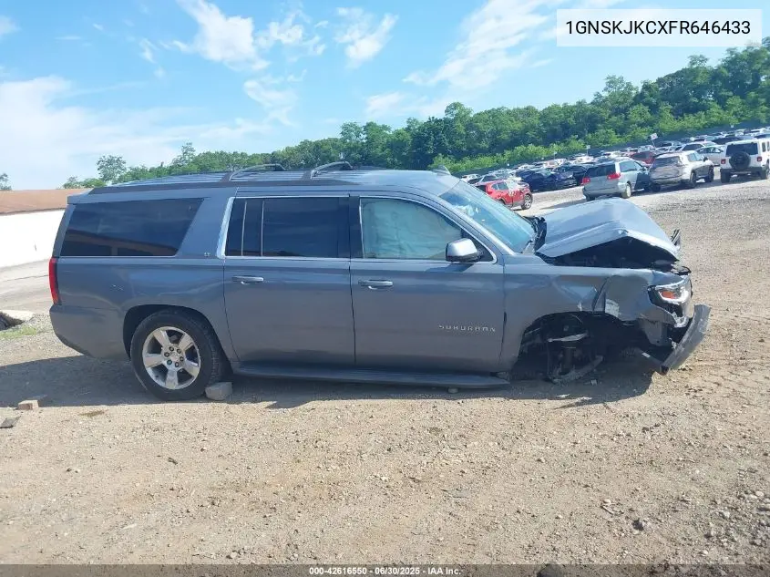 2015 Chevrolet Suburban Lt VIN: 1GNSKJKCXFR646433 Lot: 42616550