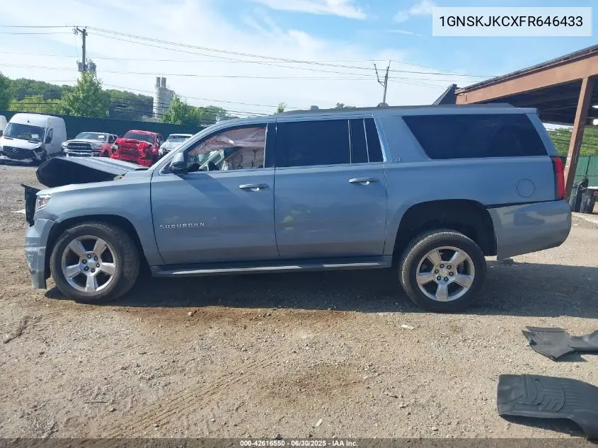 2015 Chevrolet Suburban Lt VIN: 1GNSKJKCXFR646433 Lot: 42616550