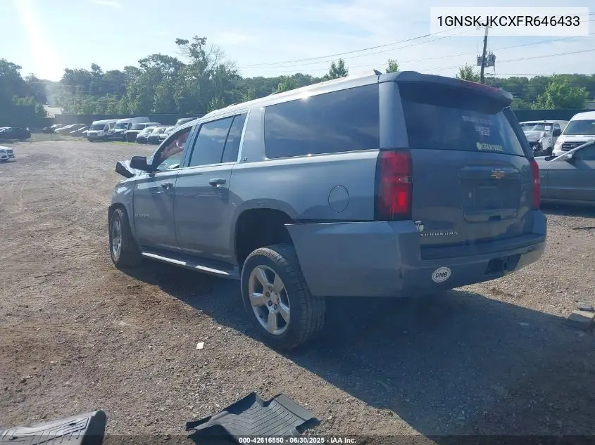 2015 Chevrolet Suburban Lt VIN: 1GNSKJKCXFR646433 Lot: 42616550