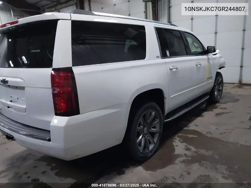 2016 Chevrolet Suburban Ltz VIN: 1GNSKJKC7GR244807 Lot: 41878696