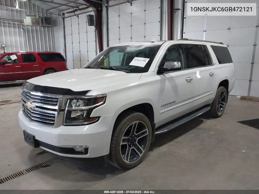 2016 Chevrolet Suburban K1500 Ltz VIN: 1GNSKJKC6GR472121 Lot: 42613208