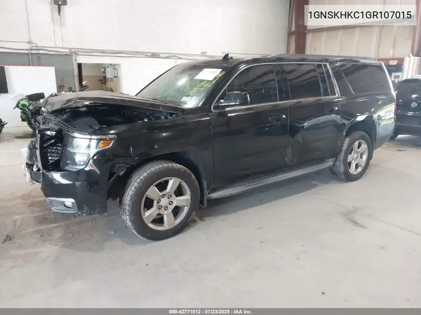 2016 Chevrolet Suburban Lt VIN: 1GNSKHKC1GR107015 Lot: 42771012