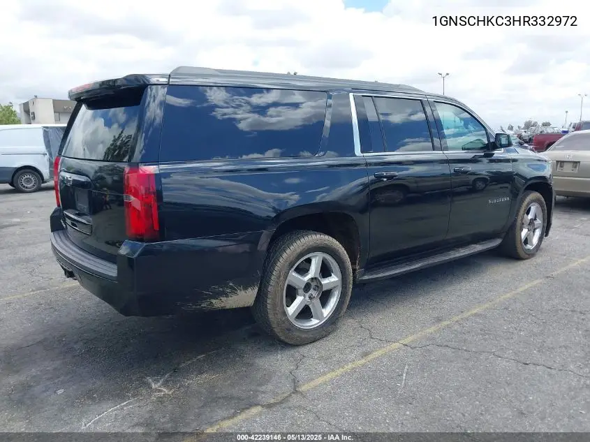 2017 Chevrolet Suburban Lt VIN: 1GNSCHKC3HR332972 Lot: 42239146