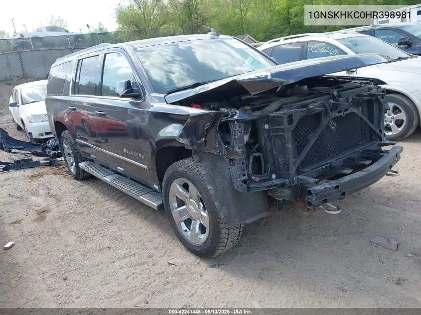 2017 Chevrolet Suburban Lt VIN: 1GNSKHKC0HR398981 Lot: 42241446