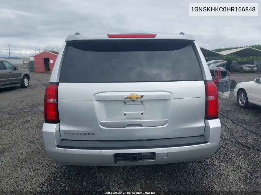 2017 Chevrolet Suburban Lt VIN: 1GNSKHKC0HR166848 Lot: 42242512