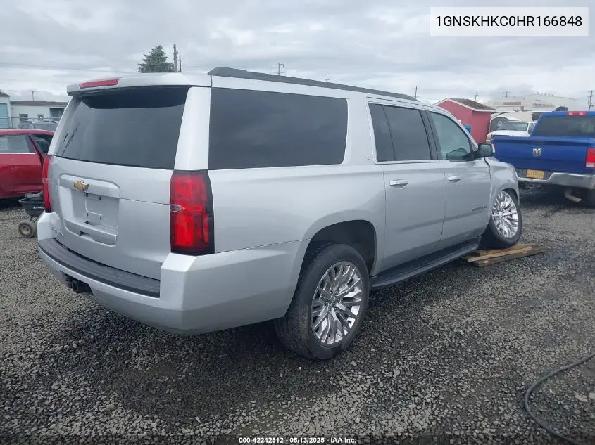 2017 Chevrolet Suburban Lt VIN: 1GNSKHKC0HR166848 Lot: 42242512