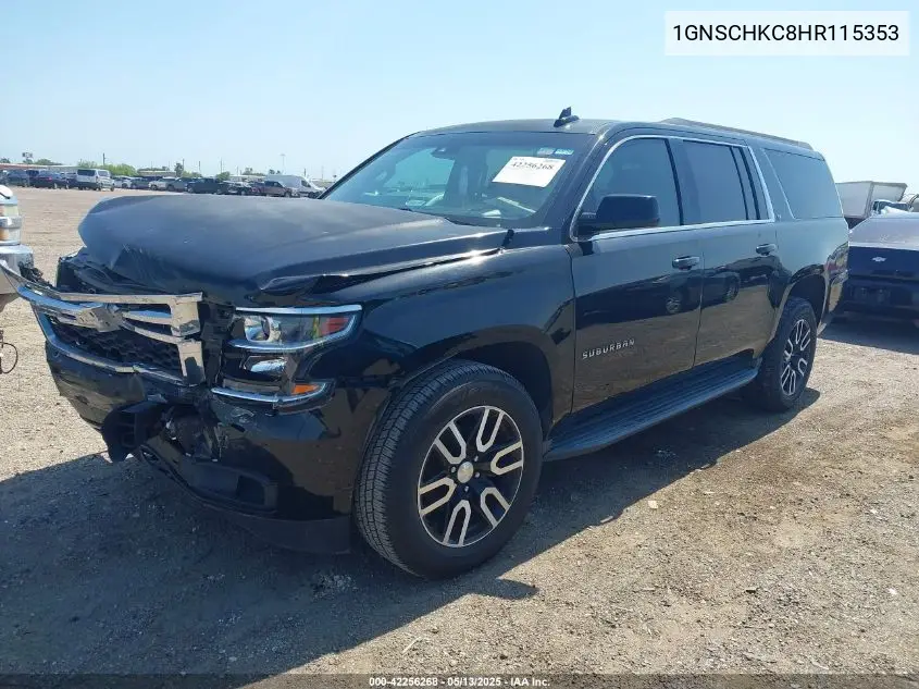 2017 Chevrolet Suburban Lt VIN: 1GNSCHKC8HR115353 Lot: 42256268