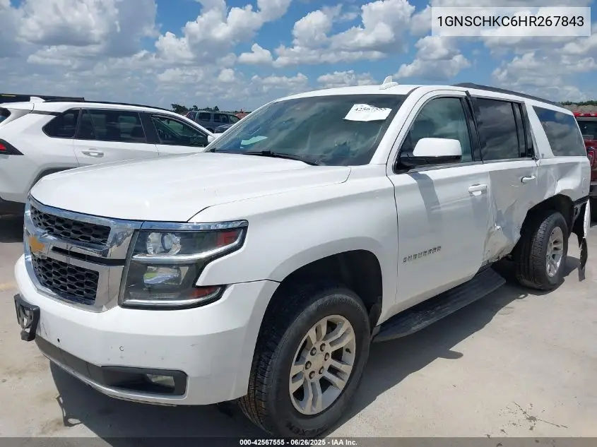 2017 Chevrolet Suburban Lt VIN: 1GNSCHKC6HR267843 Lot: 42567555