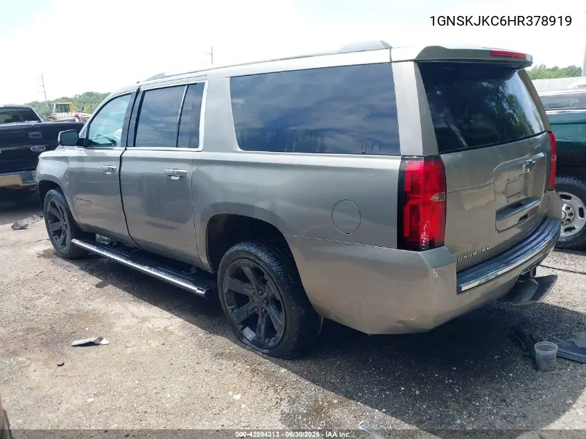 2017 Chevrolet Suburban Premier VIN: 1GNSKJKC6HR378919 Lot: 42594313