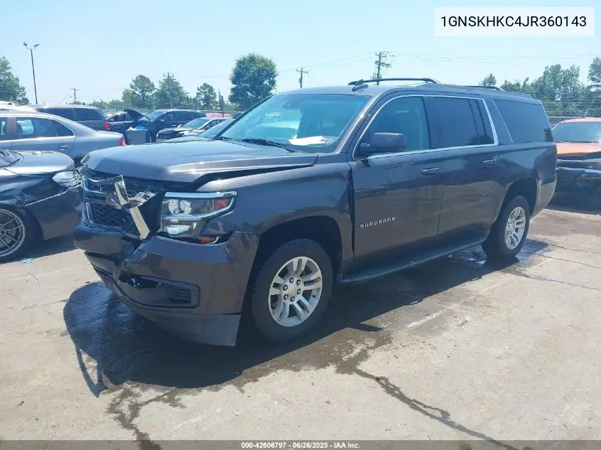 2018 Chevrolet Suburban Lt VIN: 1GNSKHKC4JR360143 Lot: 42606797