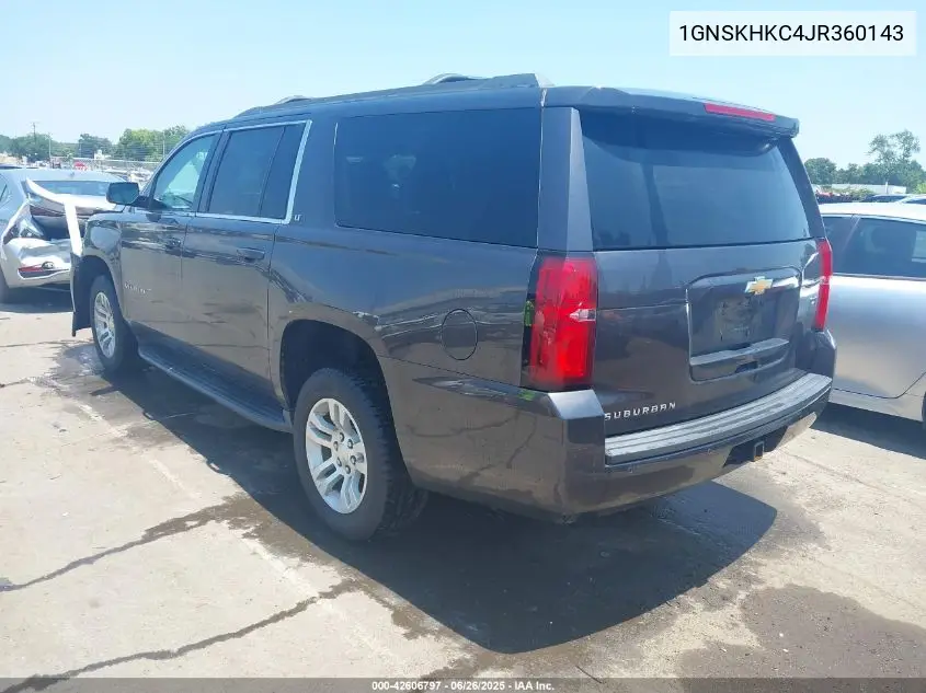 2018 Chevrolet Suburban Lt VIN: 1GNSKHKC4JR360143 Lot: 42606797