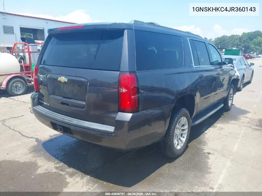 2018 Chevrolet Suburban Lt VIN: 1GNSKHKC4JR360143 Lot: 42606797
