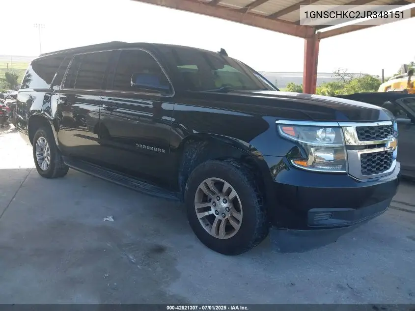 2018 Chevrolet Suburban Lt VIN: 1GNSCHKC2JR348151 Lot: 42621307