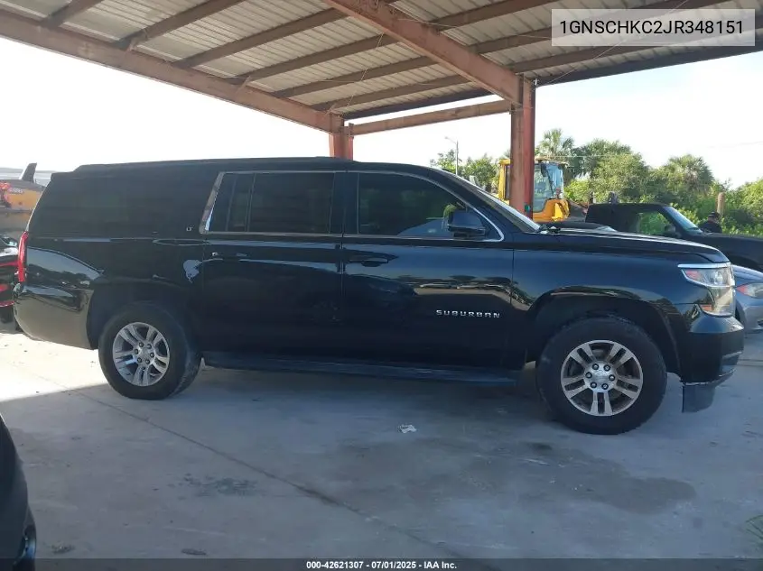 2018 Chevrolet Suburban Lt VIN: 1GNSCHKC2JR348151 Lot: 42621307