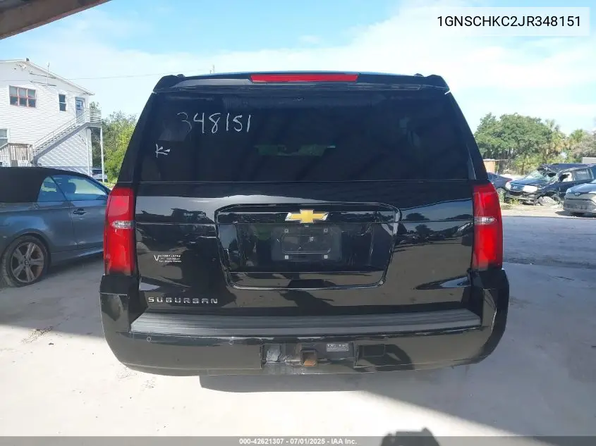 2018 Chevrolet Suburban Lt VIN: 1GNSCHKC2JR348151 Lot: 42621307