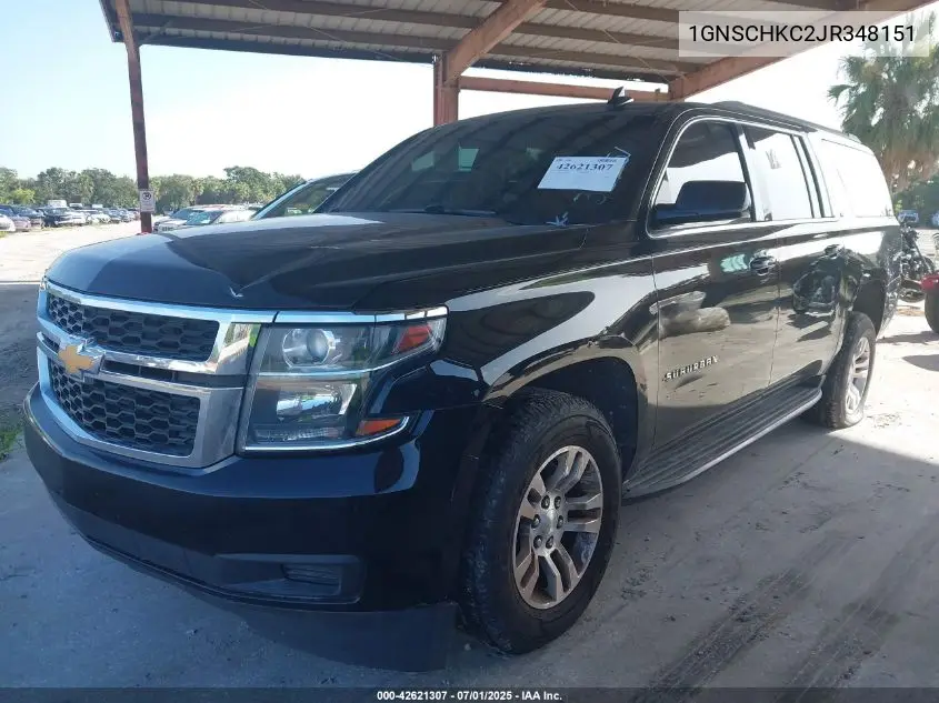 2018 Chevrolet Suburban Lt VIN: 1GNSCHKC2JR348151 Lot: 42621307