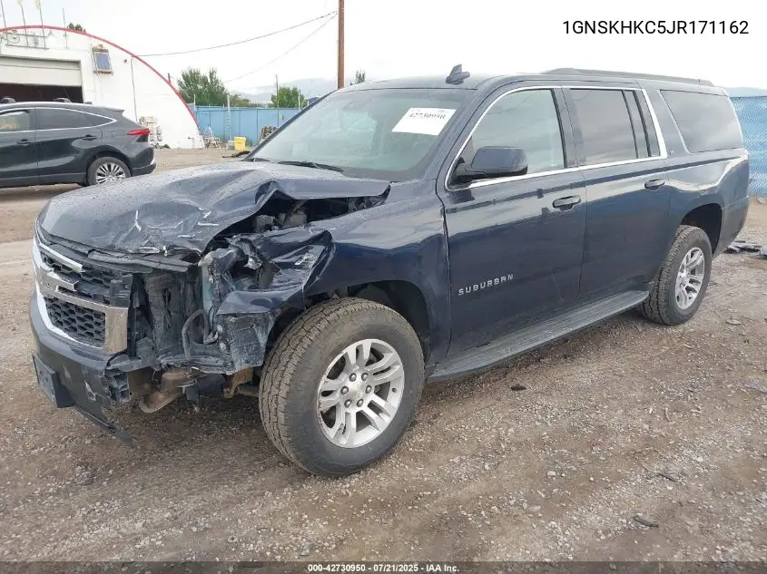 2018 Chevrolet Suburban Lt VIN: 1GNSKHKC5JR171162 Lot: 42730950