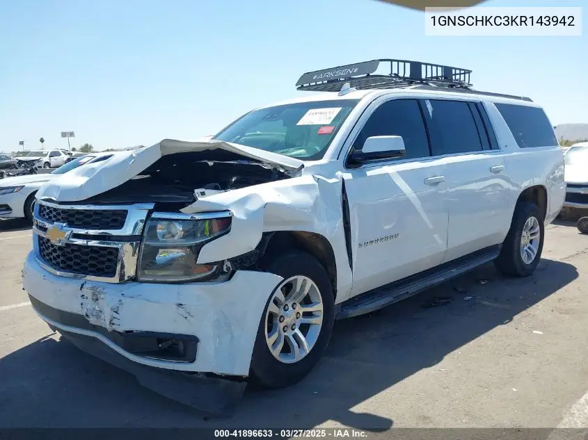 2019 Chevrolet Suburban Lt VIN: 1GNSCHKC3KR143942 Lot: 41896633