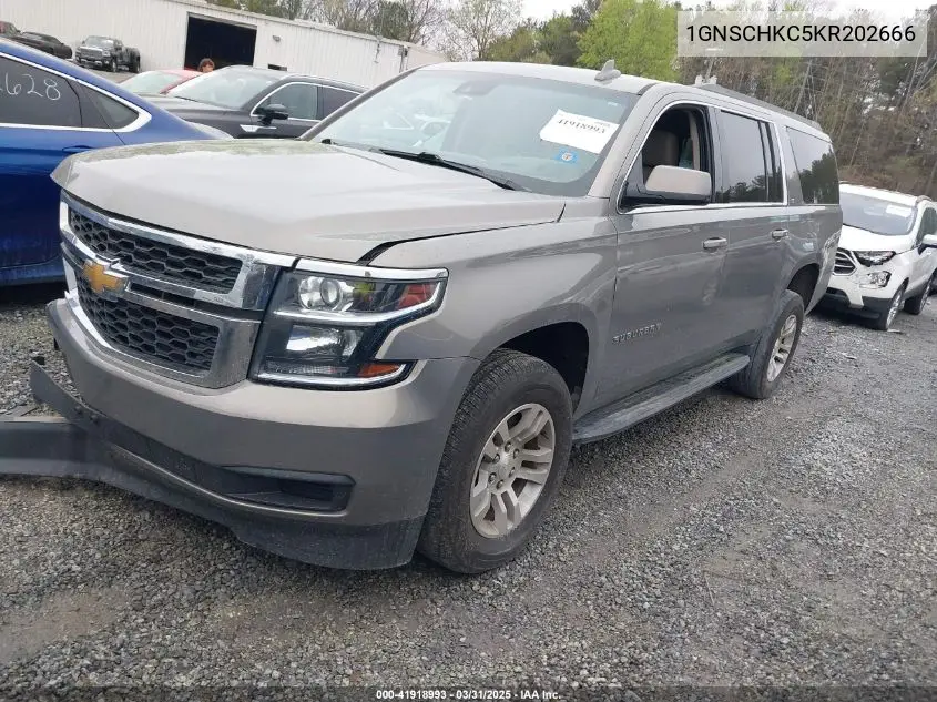 2019 Chevrolet Suburban Lt VIN: 1GNSCHKC5KR202666 Lot: 41918993