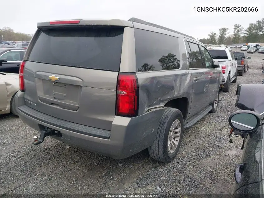 2019 Chevrolet Suburban Lt VIN: 1GNSCHKC5KR202666 Lot: 41918993
