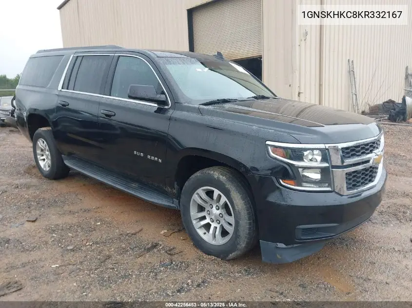 2019 Chevrolet Suburban Lt VIN: 1GNSKHKC8KR332167 Lot: 42256453