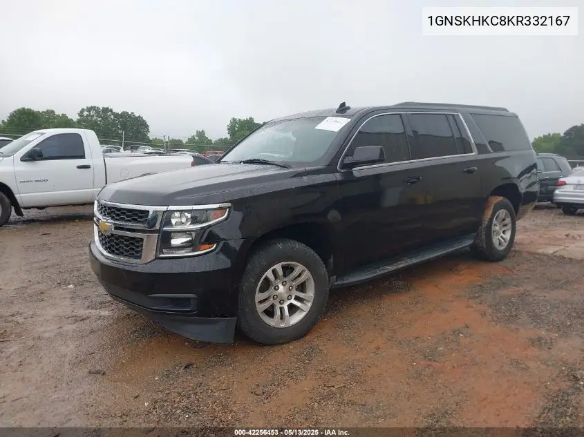 2019 Chevrolet Suburban Lt VIN: 1GNSKHKC8KR332167 Lot: 42256453