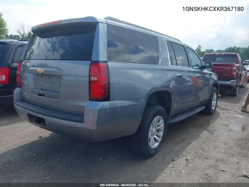 2019 Chevrolet Suburban Lt VIN: 1GNSKHKCXKR367180 Lot: 42598834