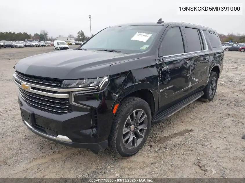 2021 Chevrolet Suburban 4Wd Lt VIN: 1GNSKCKD5MR391000 Lot: 41775850