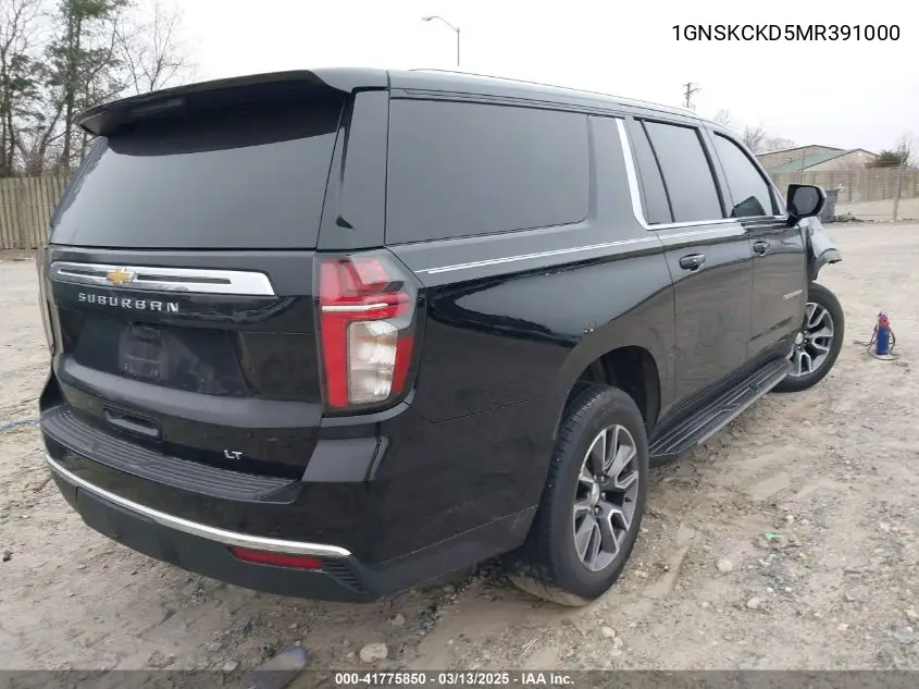 2021 Chevrolet Suburban 4Wd Lt VIN: 1GNSKCKD5MR391000 Lot: 41775850