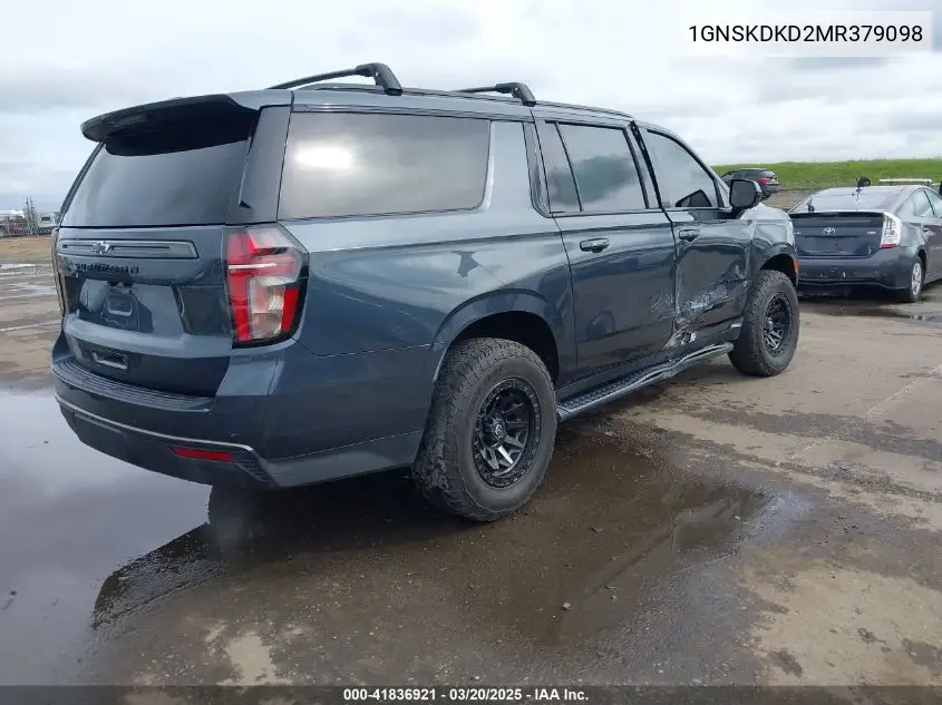 2021 Chevrolet Suburban 4Wd Z71 VIN: 1GNSKDKD2MR379098 Lot: 41836921