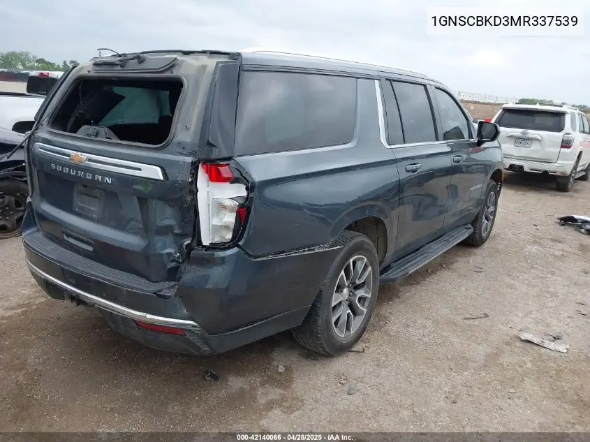 2021 Chevrolet Suburban 2Wd Ls VIN: 1GNSCBKD3MR337539 Lot: 42140066