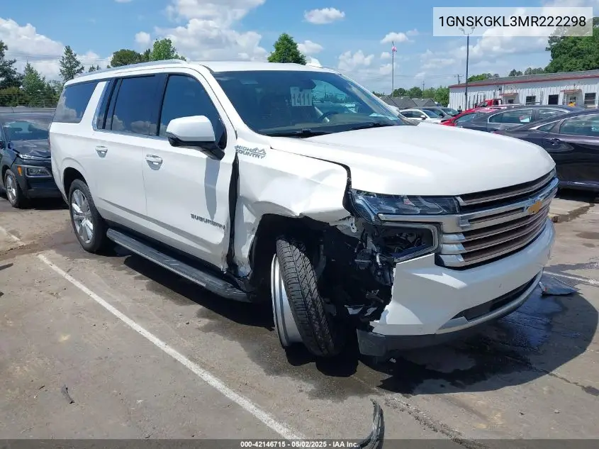 2021 Chevrolet Suburban 4Wd High Country VIN: 1GNSKGKL3MR222298 Lot: 42146715