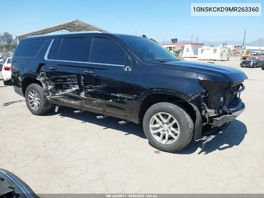 2021 Chevrolet Suburban 4Wd Lt VIN: 1GNSKCKD9MR263360 Lot: 42205517