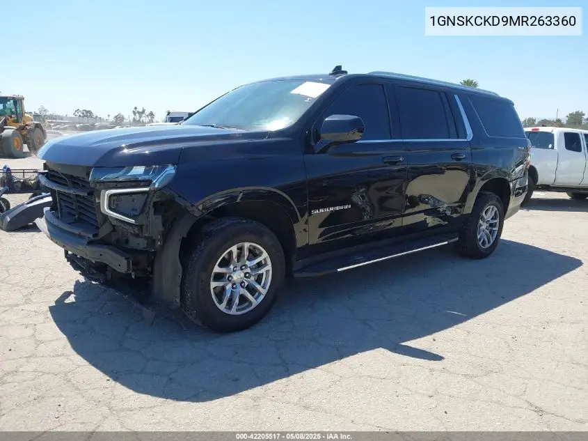 2021 Chevrolet Suburban 4Wd Lt VIN: 1GNSKCKD9MR263360 Lot: 42205517