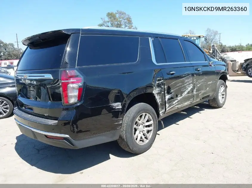 2021 Chevrolet Suburban 4Wd Lt VIN: 1GNSKCKD9MR263360 Lot: 42205517