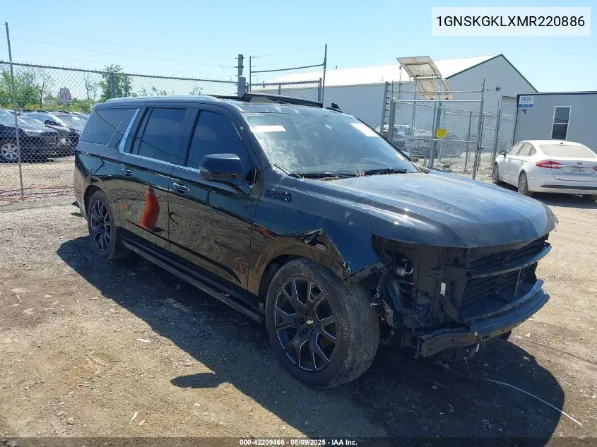 2021 Chevrolet Suburban 4Wd High Country VIN: 1GNSKGKLXMR220886 Lot: 42209466