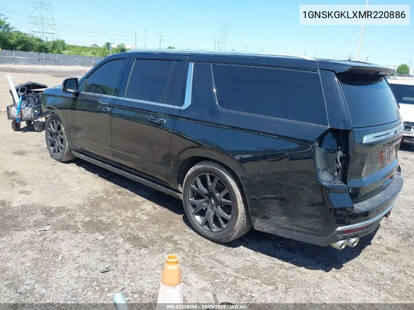 2021 Chevrolet Suburban 4Wd High Country VIN: 1GNSKGKLXMR220886 Lot: 42209466