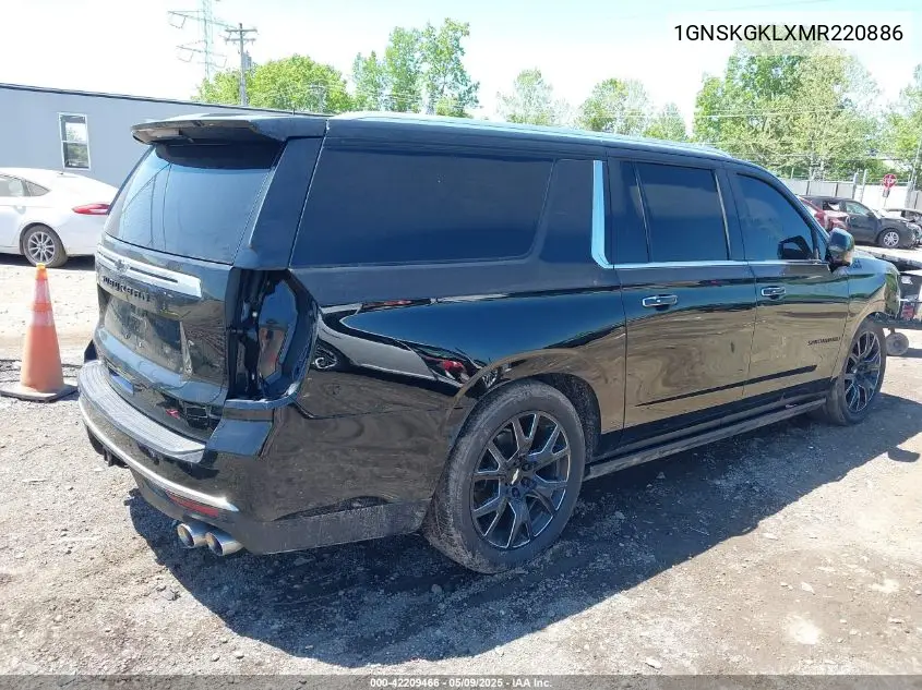 2021 Chevrolet Suburban 4Wd High Country VIN: 1GNSKGKLXMR220886 Lot: 42209466